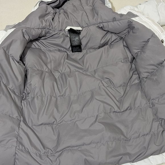Girls THE NORTH FACE Hyvent 550 Belted Hooded Goose Down JACKET Parka Sz 5 - Picture 14 of 15
